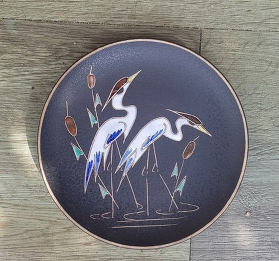 Image 1 of Wall Plates With Herons By A. Kiechle For Ruscha, 1950S, Set Of 3