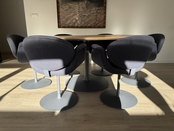 Image 1 of 6X Artifort Pierre Paulin Tulip Dining Table Chairs And A Dining Table