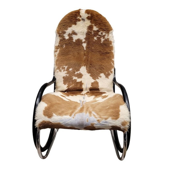 Image 1 of Vintage rocking chair "Nonna" in bentwood and chrome steel by Paul Tuttle for Strässle, Switzerland 1970