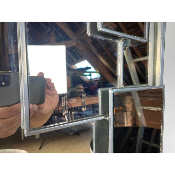 Image 1 of Vintage mirror with steel frame, 1970