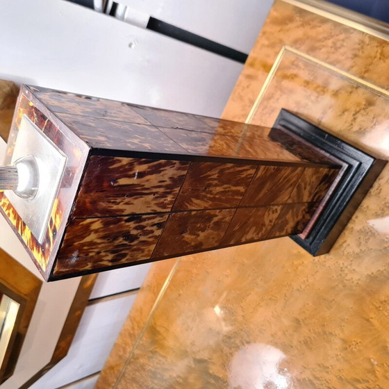 Image 1 of Pair of vintage tortoise shell lamps by Anthony Redmile