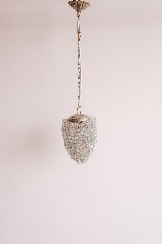 Image 1 of Hand-blown Murano grapevine pendant lamp