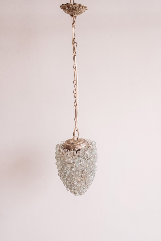 Image 1 of Hand-blown Murano grapevine pendant lamp