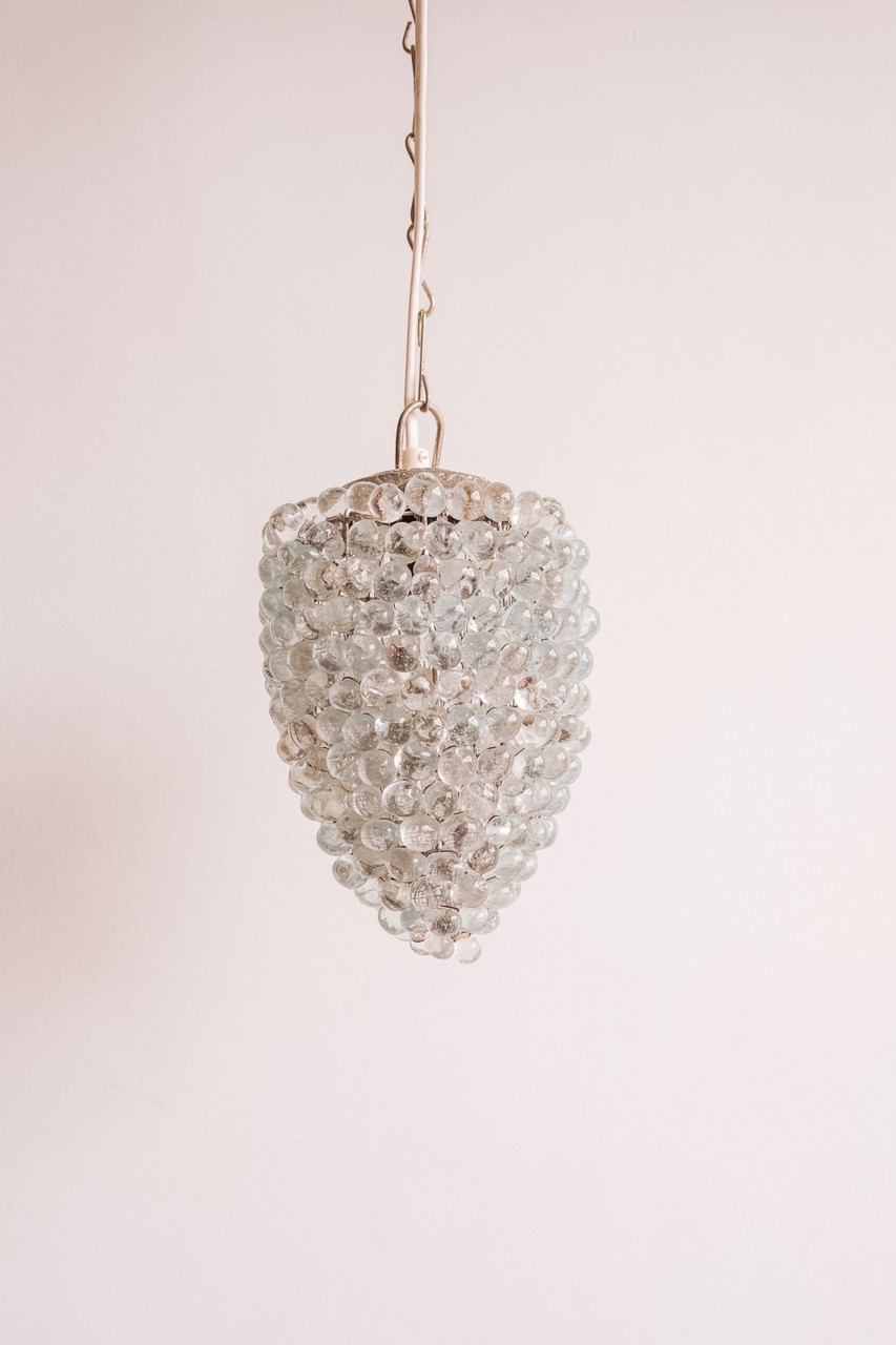 Lampada a sospensione in vetro soffiato a mano a forma di grappolo d'uva di Murano