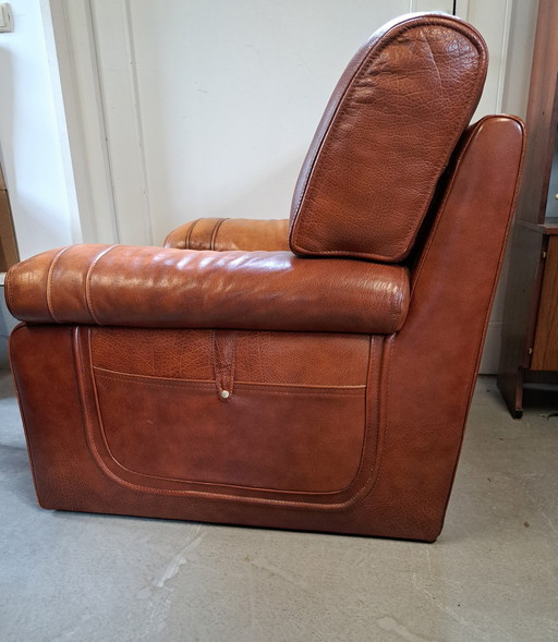 Fauteuil club en cuir design italien