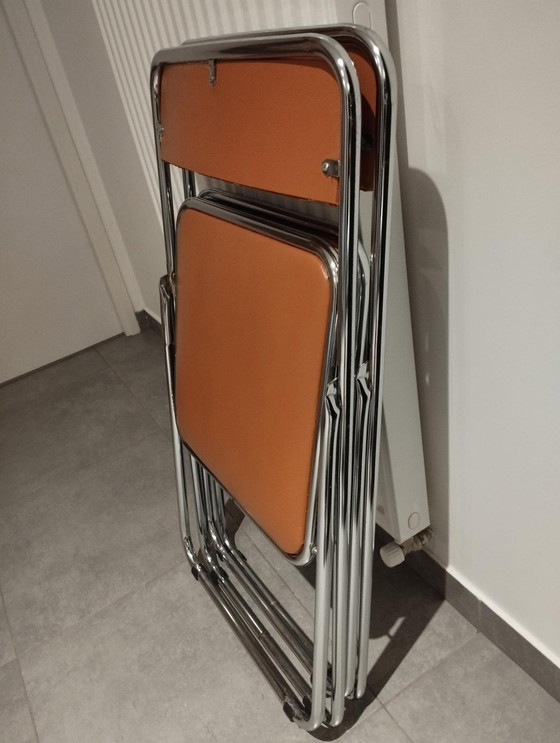 Image 1 of Pair Or 2 Vintage Fauve Color Folding Chairs