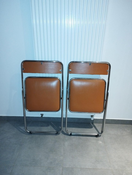 Image 1 of Pair Or 2 Vintage Fauve Color Folding Chairs