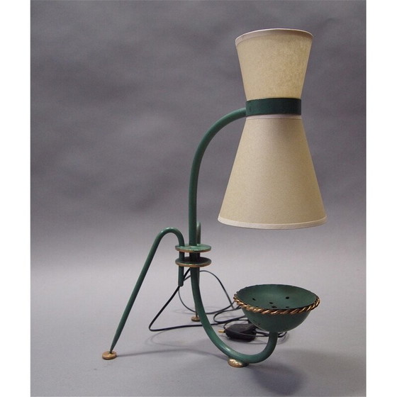 Image 1 of Lampada da tavolo vintage in metallo laccato della Maison Lunel, 1950