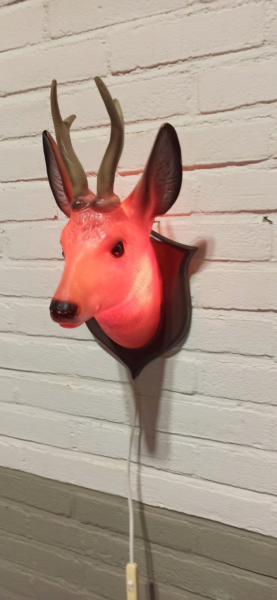 Image 1 of Heico Deer Head Wall Lamp