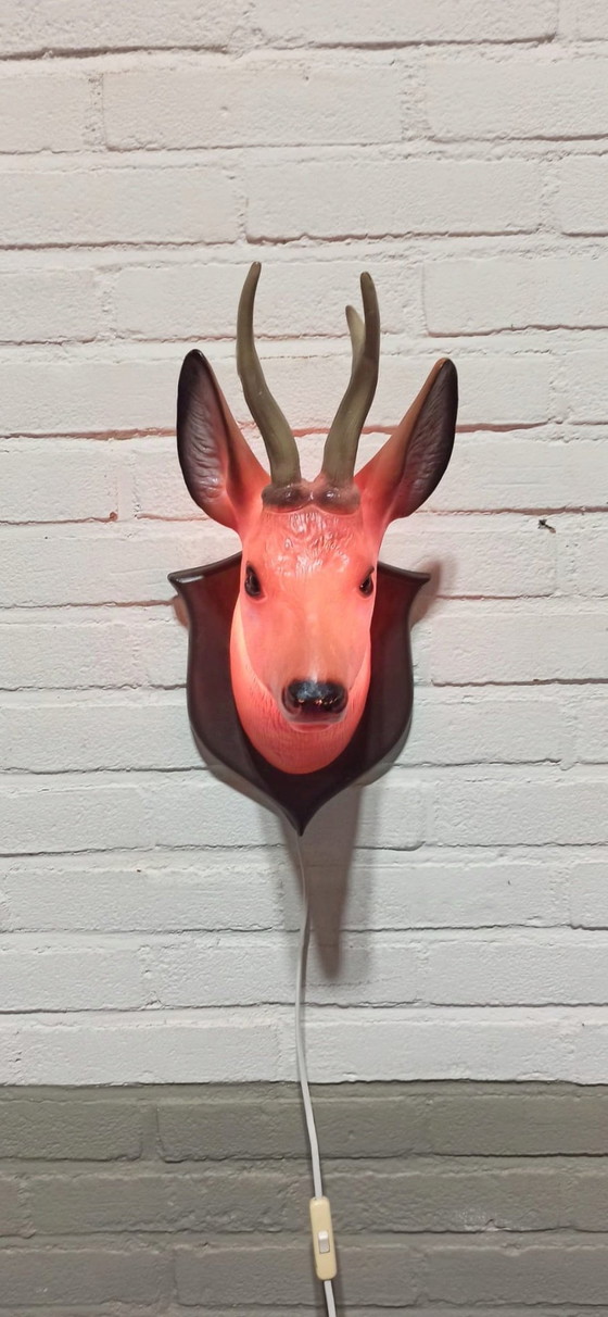 Image 1 of Heico Deer Head Wall Lamp