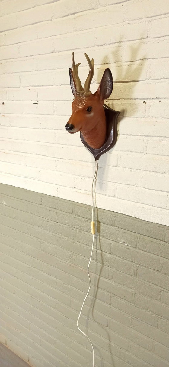 Image 1 of Heico Deer Head Wall Lamp