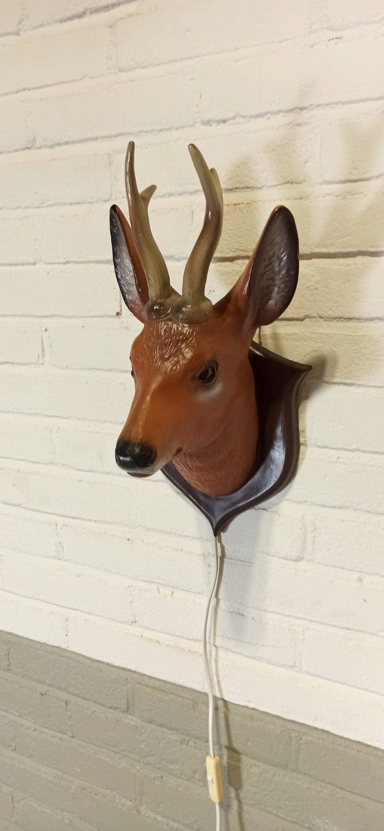 Image 1 of Heico Deer Head Wall Lamp