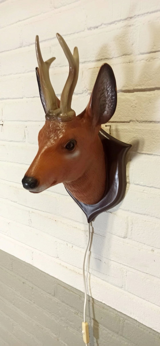 Image 1 of Heico Deer Head Wall Lamp