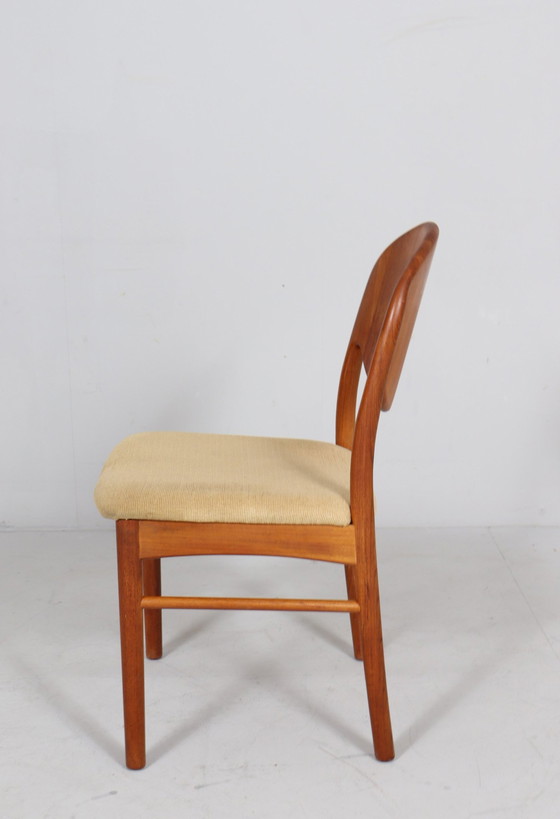 Image 1 of 4x teak dining chairs, Denmark, 1970s