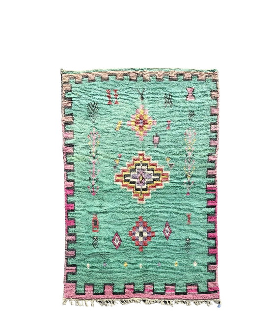 Image 1 of Tapis marocain en laine verte