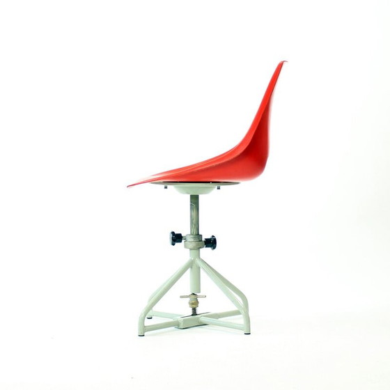 Image 1 of Vintage red chair by Miroslav Navratil for Vertex, 1960s