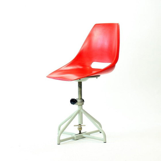 Image 1 of Vintage red chair by Miroslav Navratil for Vertex, 1960s