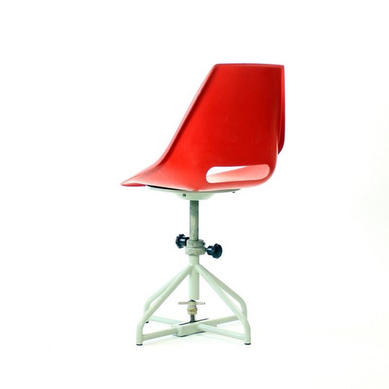 Image 1 of Vintage red chair by Miroslav Navratil for Vertex, 1960s