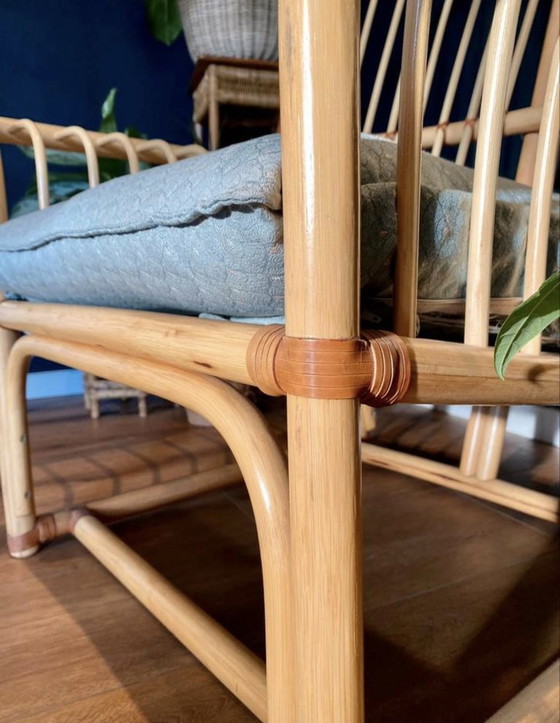 Image 1 of Fauteuil design vintage en rotin
