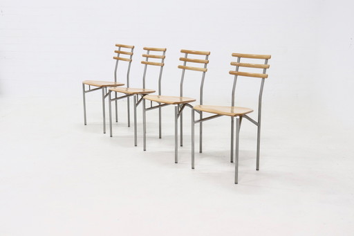 4 X Christian Erker For Zumsteg Collection Switzerland Dining Chairs