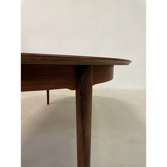 Image 1 of Vintage round dining table with 2 extensions, 1960