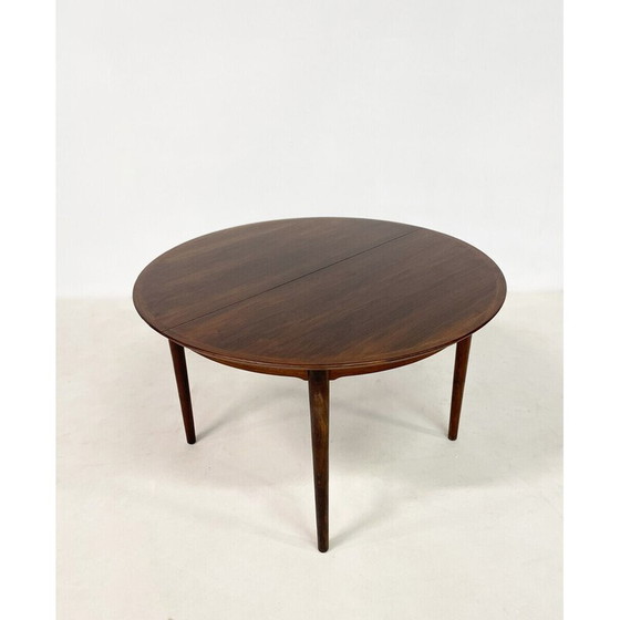 Image 1 of Vintage round dining table with 2 extensions, 1960
