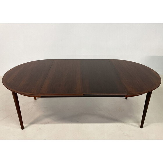 Image 1 of Vintage round dining table with 2 extensions, 1960