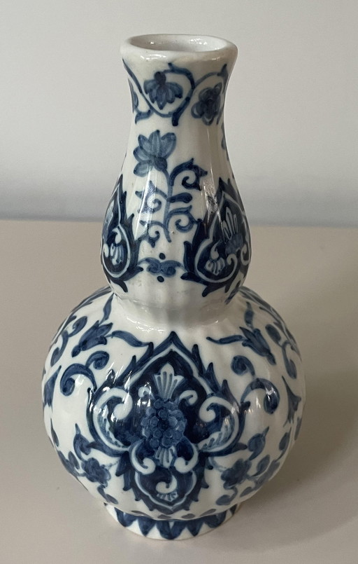 Royal Tichelaar Makkum - Vase à double gourde bleu et blanc