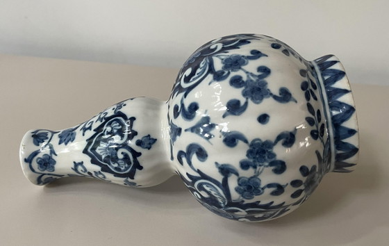 Image 1 of Royal Tichelaar Makkum - Vase à double gourde bleu et blanc