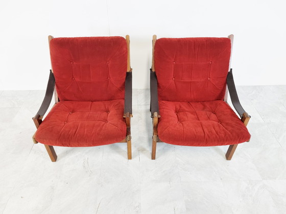 Image 1 of 2 Thorbjorn Afdal pair of Hunter chairs, 1960s