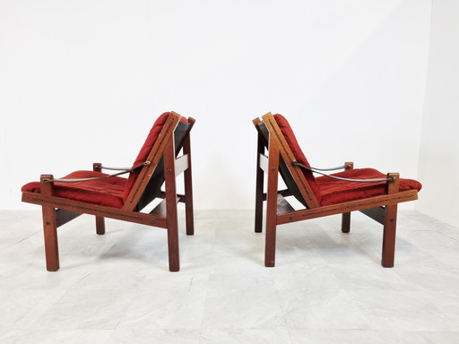 2 Thorbjorn Afdal pair of Hunter chairs, 1960s