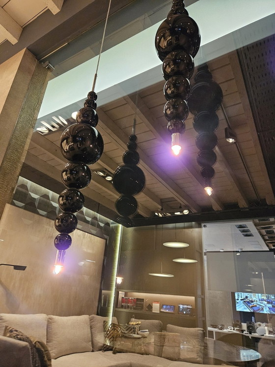 Image 1 of 5 X Ilfari - Tears Form Moon - Black Pendant Lamp