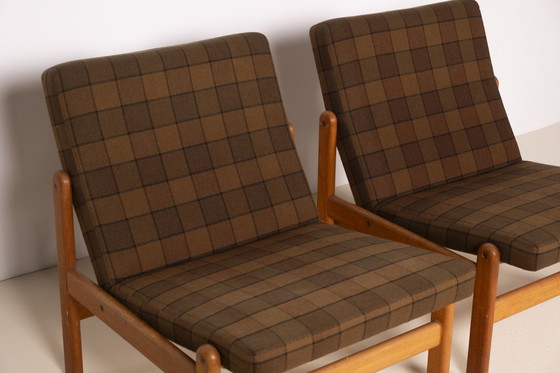 Image 1 of 2X Jørgen Bækmark Lounge Chairs Model J84, 1971 Fdb, Denmark