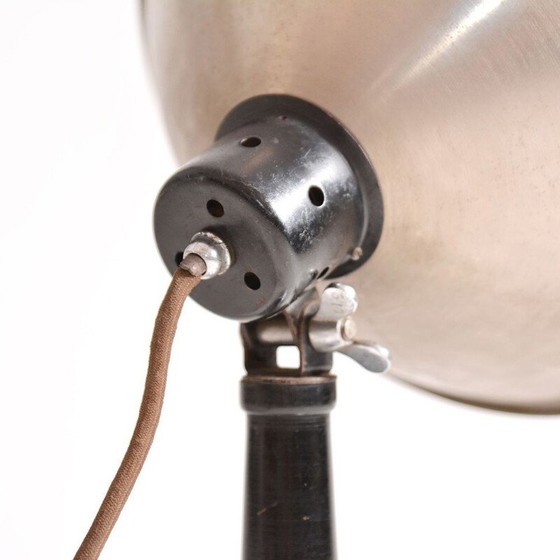 Image 1 of Lampada da tavolo industriale vintage in metallo e cromo, 1930