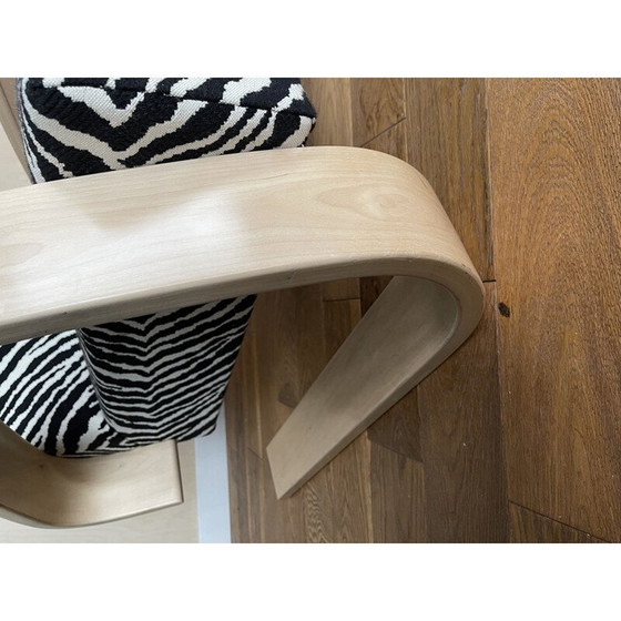 Image 1 of Mid century Zebra Tank armchair model 400 by Alvar Aalto for Artek, Finland 1970s