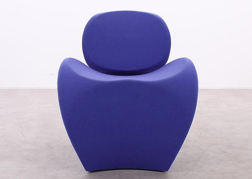 Fauteuil Moroso Soft Little Heavy violet bleu