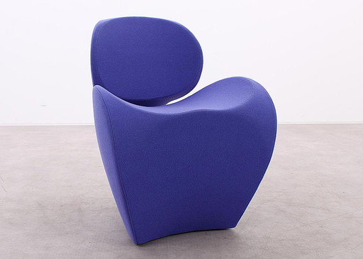 Fauteuil Moroso Soft Little Heavy violet bleu