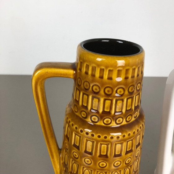 Image 1 of Pair of vintage glazed ceramic vases for Scheurich, Germany 1970