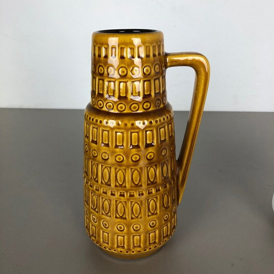 Image 1 of Pair of vintage glazed ceramic vases for Scheurich, Germany 1970