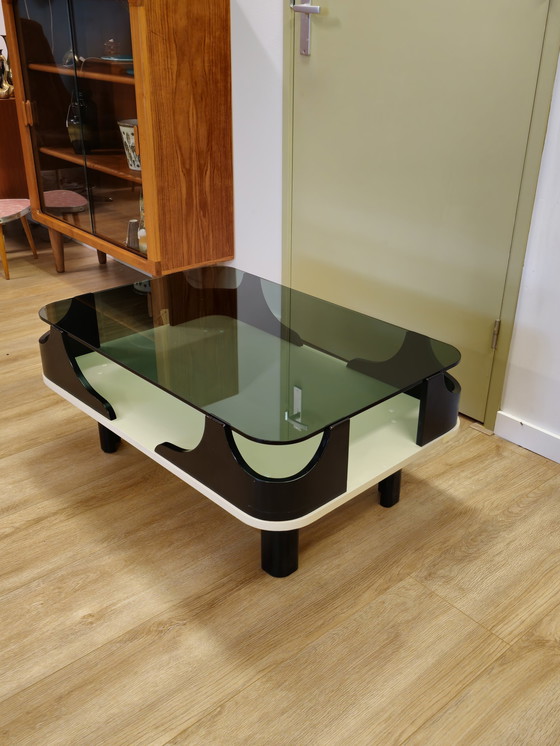 Image 1 of Vintage Space Age Coffee Table Coffee Table Smoked Glass