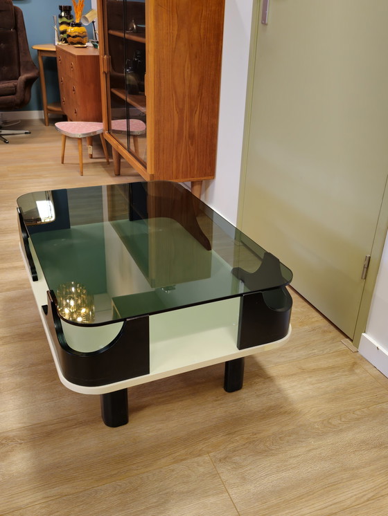 Image 1 of Vintage Space Age Coffee Table Coffee Table Smoked Glass