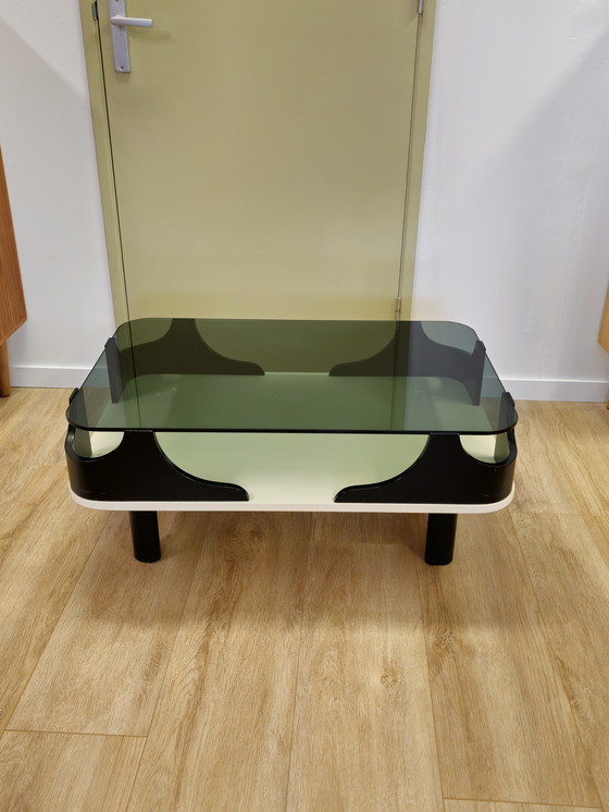 Image 1 of Vintage Space Age Coffee Table Coffee Table Smoked Glass