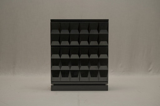 Brutalist Diamond Shape Cabinet