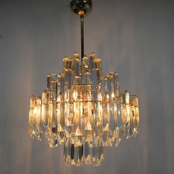 Image 1 of Lampadario vintage in vetro di Murano di Venini, 1970