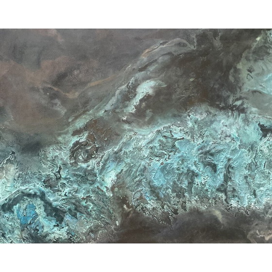 Image 1 of Vintage painting "Atoll" by Frédérique Domergue