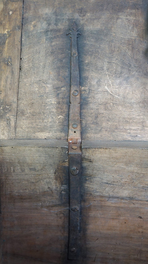 Image 1 of Coffin/Safe With Leather Covered And Key