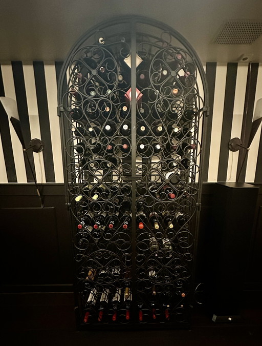 Metal Wine Rack With Two Doors, 125 Bottles!