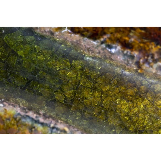 Image 1 of Vintage lava and metal coffee table by Robert and Jean Cloutier, 1950