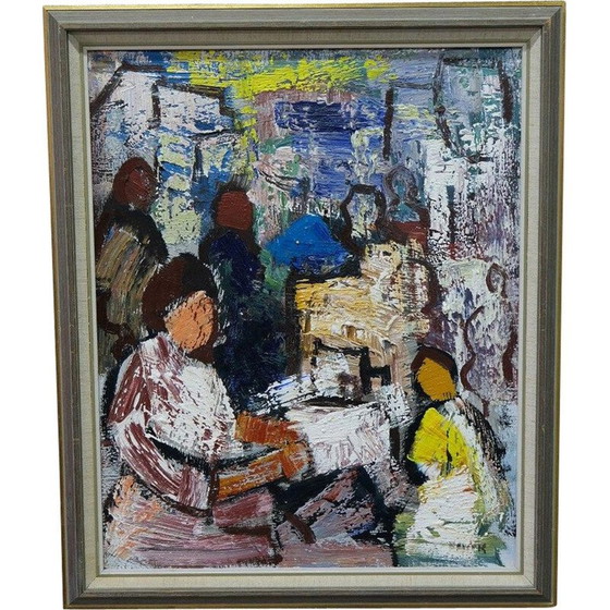 Image 1 of Swedish vintage painting by Gosta Falck, 1970s