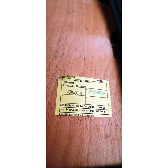 Image 1 of Vintage meeting chair model 461 in wood and fabric by Strafor